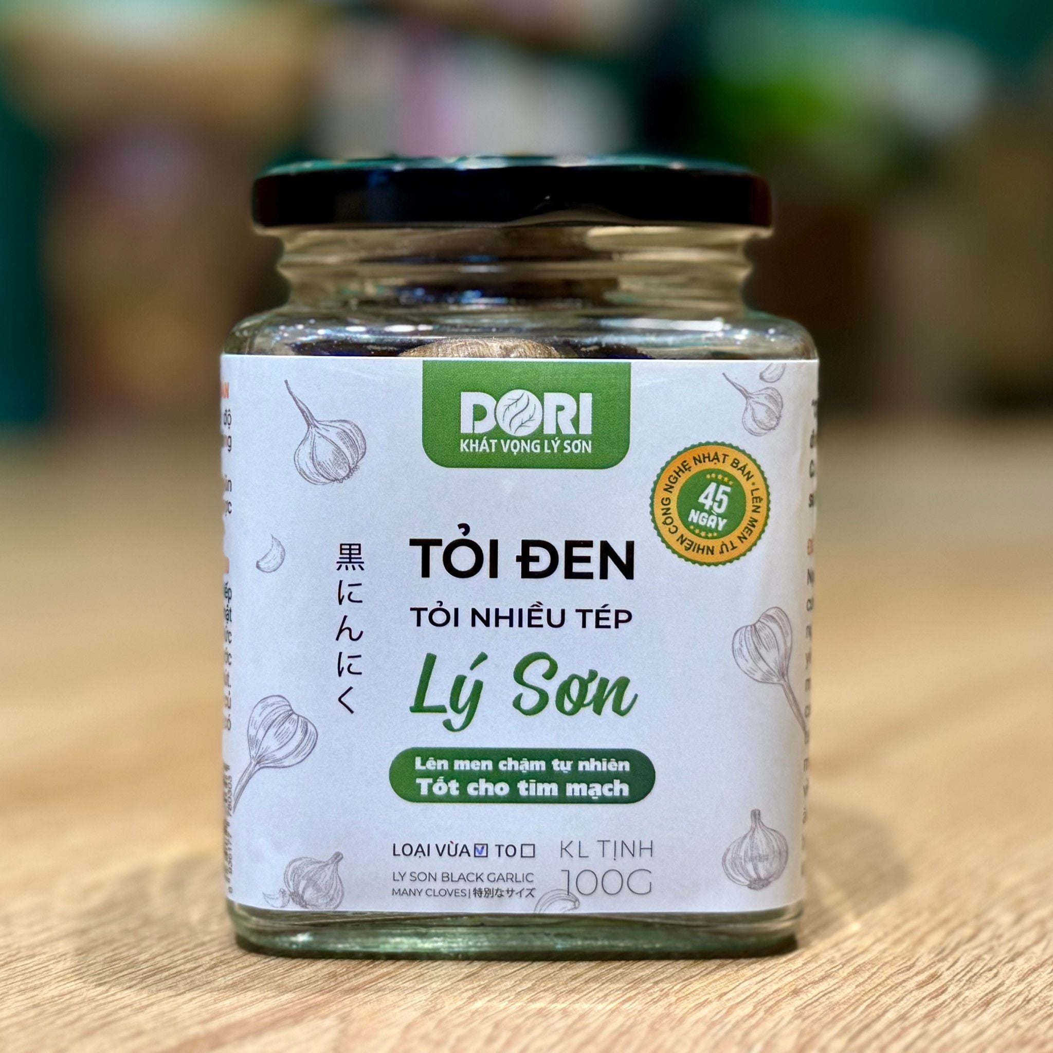 Tỏi đen Lý Sơn Dori - nhiều tép - Hủ 100g