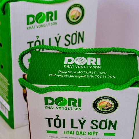  Tỏi cô đơn Lý Sơn Dori - túi lưới, hộp giấy 1kg (tỏi một tép)  ( KM đến hết 30/4/25) 