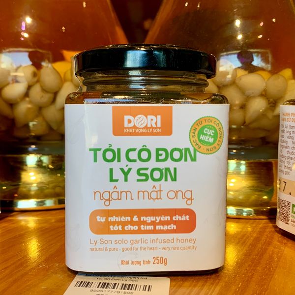 Tỏi cô đơn Lý Sơn ngâm mật ong Dori