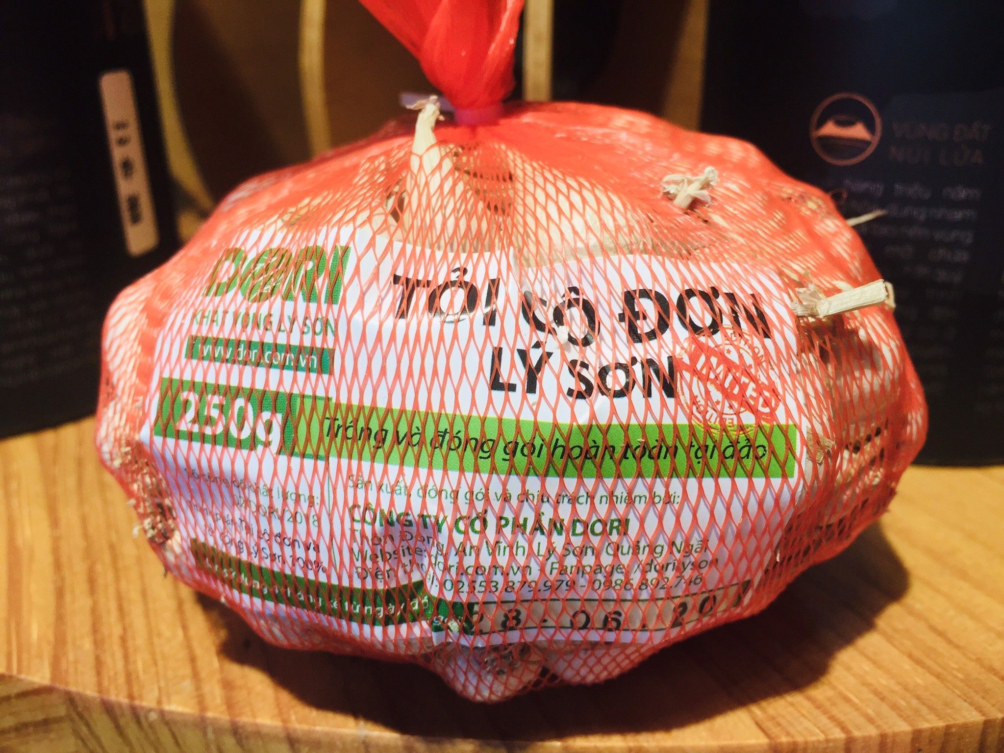 Tỏi cô đơn Lý Sơn Dori - túi lưới 250g (tỏi một tép) ( KM đến hết 30/4/25)