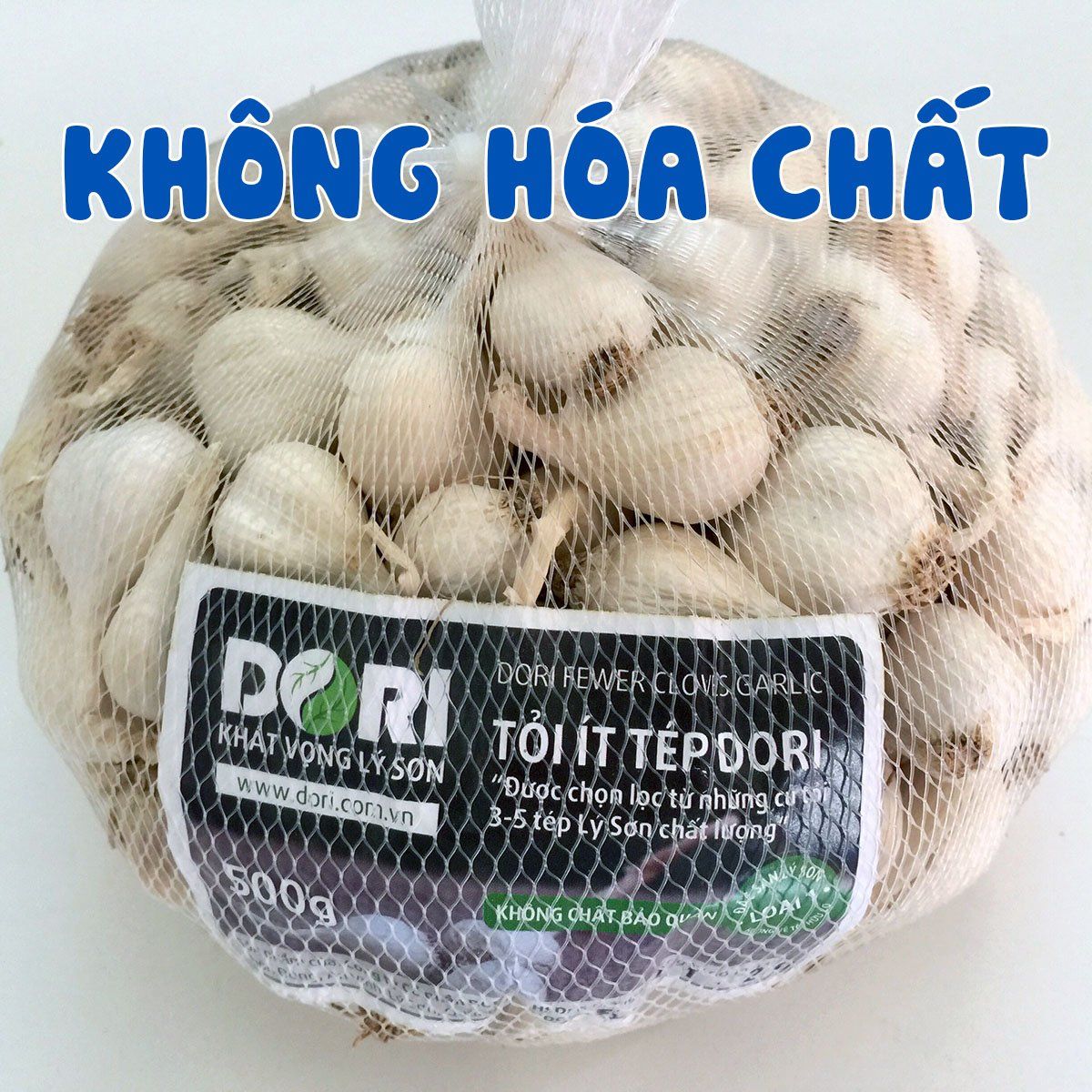 Tỏi ít tép Lý Sơn Hữu cơ - Dori - Túi 500g