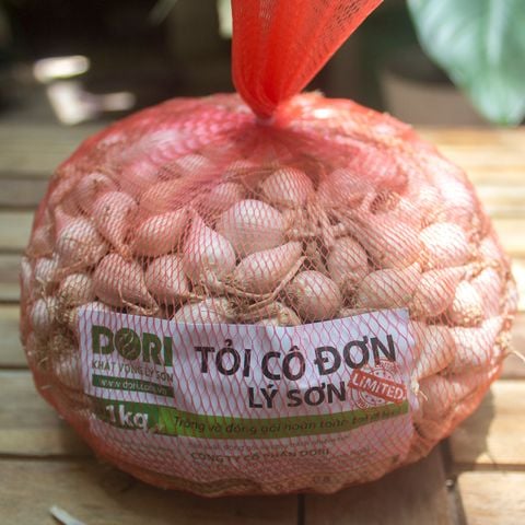  Tỏi cô đơn Lý Sơn Dori - túi lưới 1kg (tỏi một tép) 