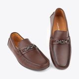  Giày mọi nam kiểu xỏ phối khoá kiểu mới CM-14 Nâu 