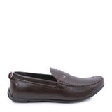  Giày mọi da trơn viền chỉ nổi VAM-29 nâu 