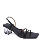  Sandal Cao Gót Nữ Mũi Vuông KP-15 Đen 
