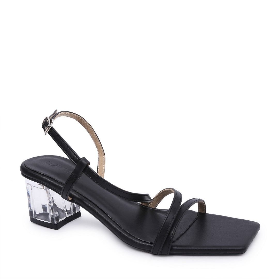  Sandal Cao Gót Nữ Mũi Vuông KP-15 Đen 