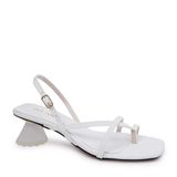  Sandal Cao Gót Xỏ Ngón KP-19 Trắng 