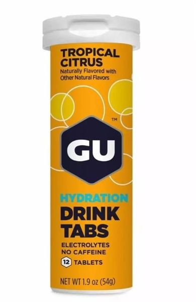 Viên sủi hoà tan bổ sung điện giải GU Hydration Drink Tabs 12 viên vị TROPICAL CITRUS