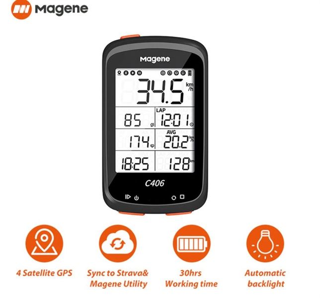 Đồng hồ tốc độ xe đạp GPS Magene C406