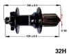 Bộ đùm xe đạp DarkRock M7 9x100 / 10x135 cối HG 32 căm