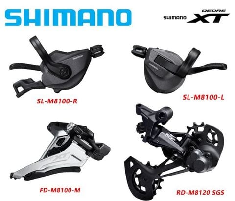  Bộ group xe đạp Shimano XT M8120 2x12 4 món 