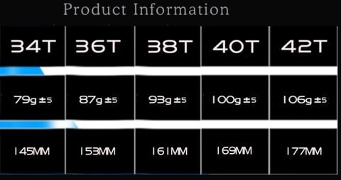  Dĩa xe đạp Goldix SH01 cho giò M6100 / M7100 / M8100 / M9100 34 / 36 / 38 / 40 / 42T 