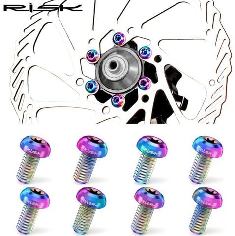  Bộ 12 con Ốc Dĩa Thắng Titanium Risk M5 X 10mm RT013 