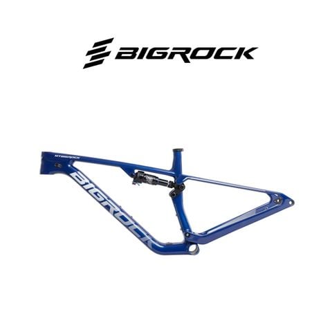  Sườn xe đạp carbon BigRock 2 phuộc full suspension - Xanh Dương 