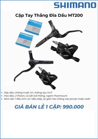  Bộ thắng dĩa dầu Shimano MT200 9 ( box ) 