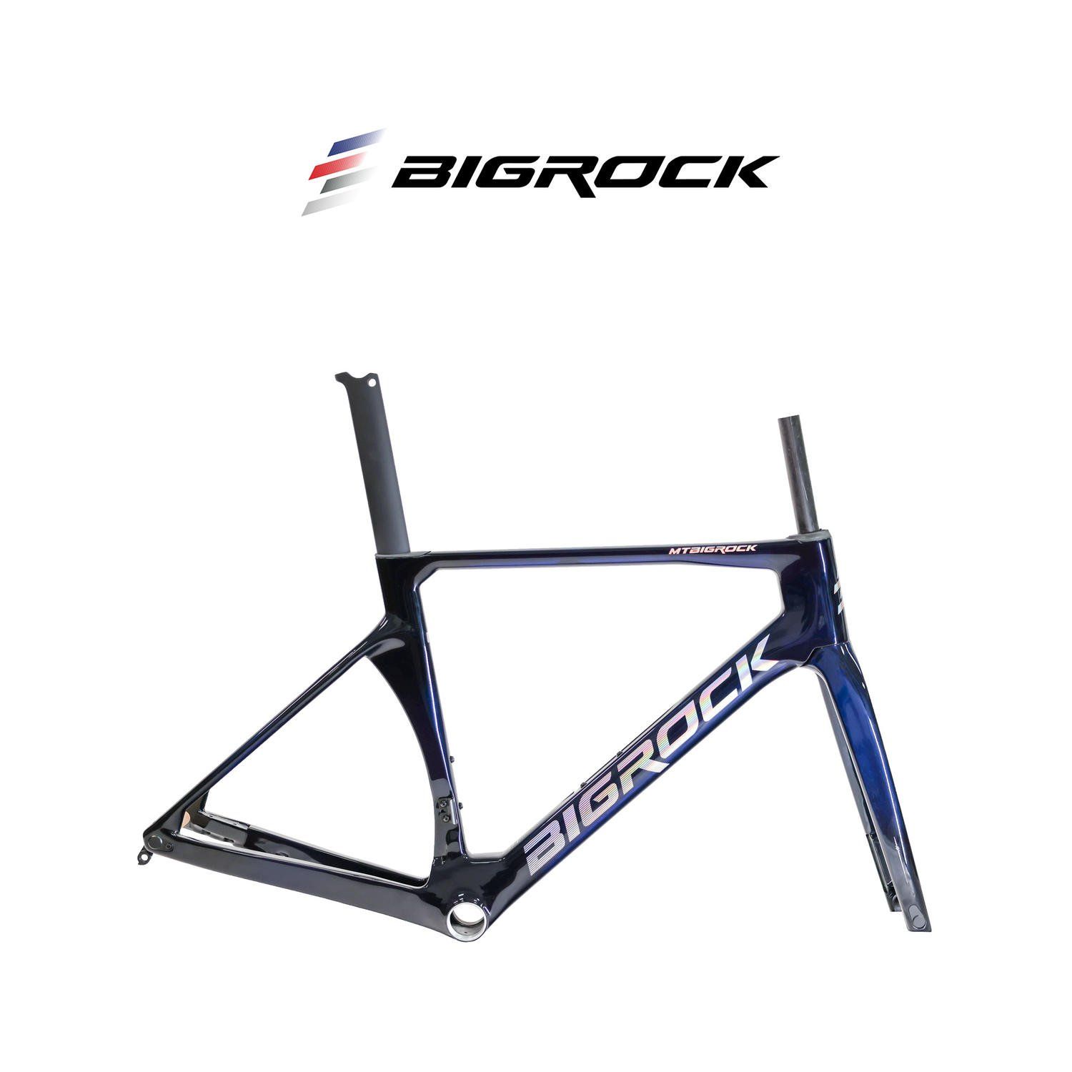 Sườn xe đạp Bigrock Road Aero Carbon - Xanh Carbon