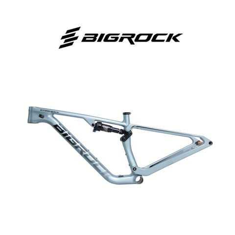  Sườn xe đạp carbon BigRock 2 phuộc full suspension - Xanh nhạt 