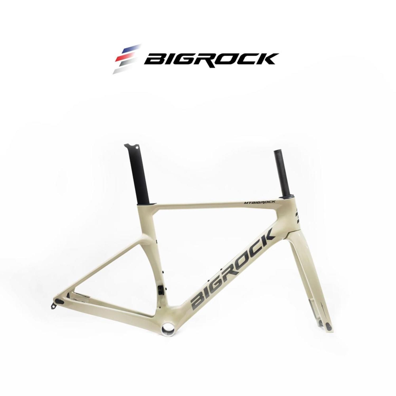 Sườn xe đạp Bigrock Road Aero Carbon - Màu vàng cát
