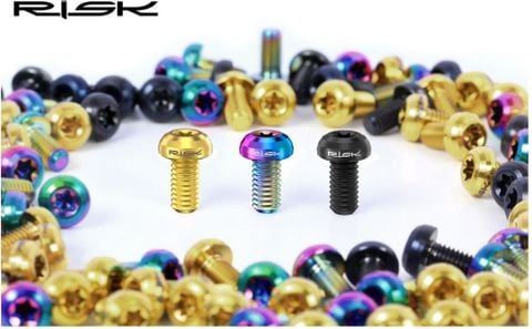  Bộ 12 con Ốc Dĩa Thắng Titanium Risk M5 X 10mm RT013 