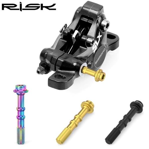 Bộ 2 Ốc dầu titanium Risk cho heo dầu thắng dĩa xe đạp Shimano RT116