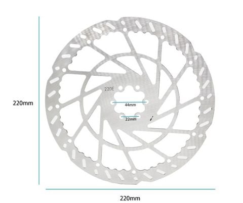  Dĩa xe đạp 6 ốc AI CYCLING 220mm dày 2.3mm dành cho E-Bike 
