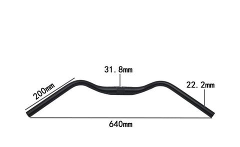  Ghidong xe đạp cánh én DarkRock CareFree 640mm 