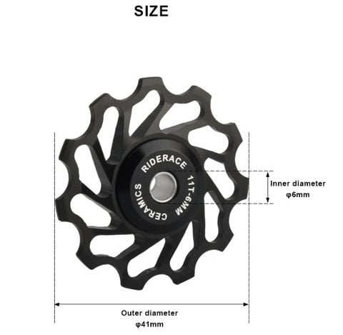  Bánh xe đề xe đạp RiderAce nhôm CNC - bạc đạn Ceramic 11T / 13T RR9247 