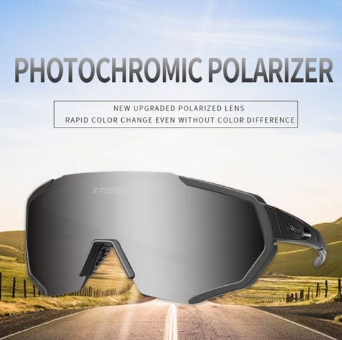  Mắt Kính Thể Thao Xe Đạp X-Tiger JPC Bộ 3 Tròng Photochromic 