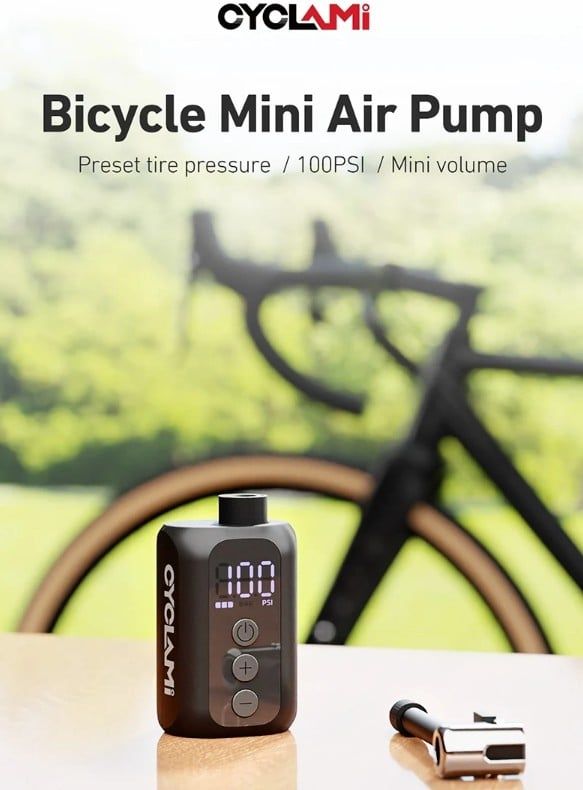 Bơm điện mini chuyên dùng cho xe đạp / xe máy CYCLAMI A5S Mini 100 PSI