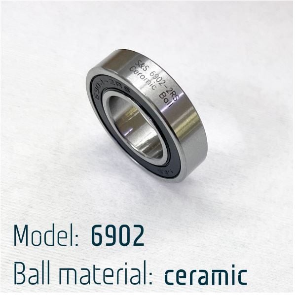Bạc Đạn Ceramic S&S 6902-2RS Cho Đùm sau Koozer XM490 / XM460 / XM390 / BM440