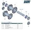 Bạc đạn Ceramic S&S 18307-2RS cho đùm trước Koozer XM490 / XM460 / XM390 / BM440