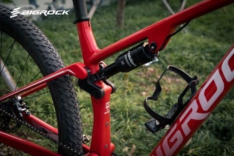  Sườn xe đạp carbon BigRock 2 phuộc full suspension - Đỏ 