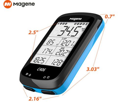  Đồng hồ tốc độ xe đạp GPS Magene C406 