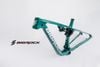 Sườn xe đạp carbon BigRock 2 phuộc full suspension - Xanh Ngọc