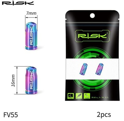  Bộ nắp chụp van xe đạp / xe máy / xe hơi Risk titanium FV55 / AV55 