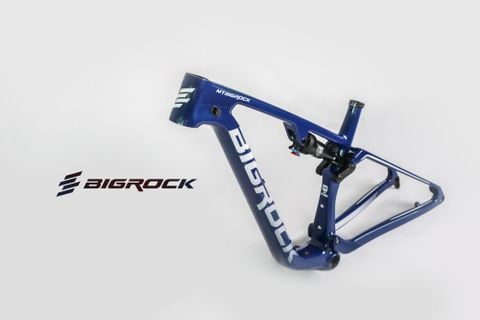  Sườn xe đạp carbon BigRock 2 phuộc full suspension - Xanh Dương 