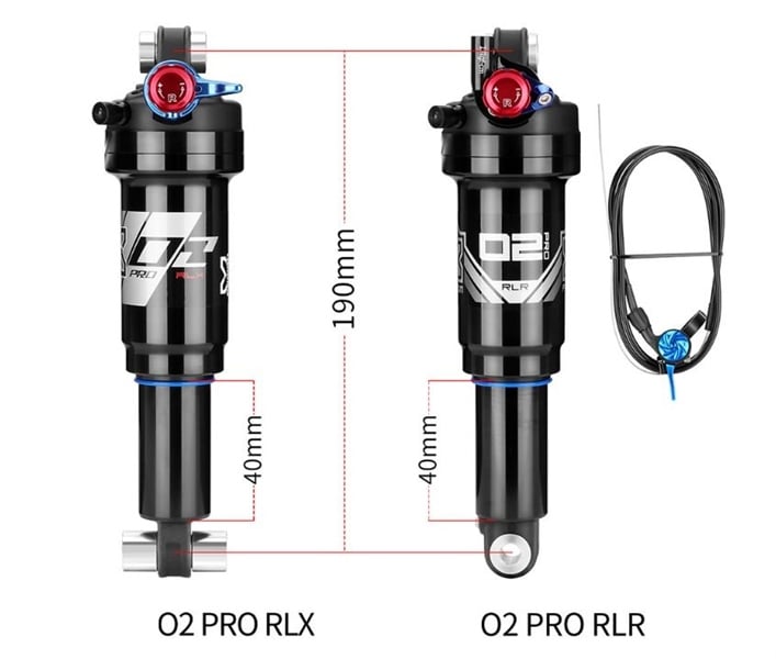 パーツ X-Fusion Pro 2 Phuộc giữa xe đạp X-Fusion O2 PRO RLR / RLX 190 - 40mm