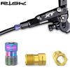 Bộ 2 ốc titanium Risk giữ ống dây dầu xe đạp RT115
