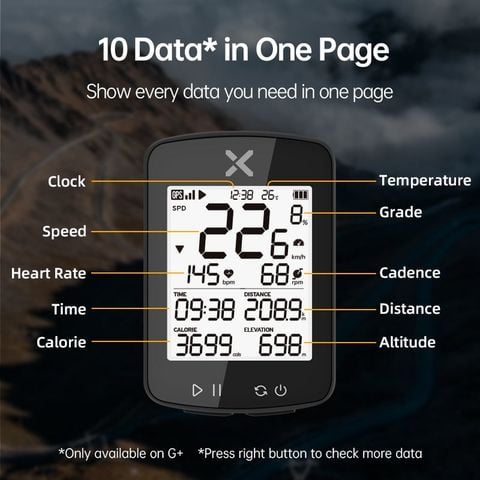  Đồng hồ tốc độ xe đạp GPS XOSS G2+ 