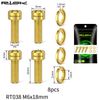Bộ 4 ốc titan xe đạp gắn heo dầu M6x18 kèm long dền Risk RT038