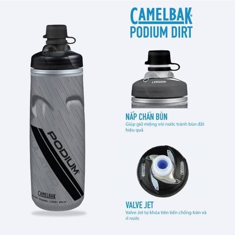 Bình nước xe đạp giữ nhiệt CamelBack Podium Dirt Chill 
