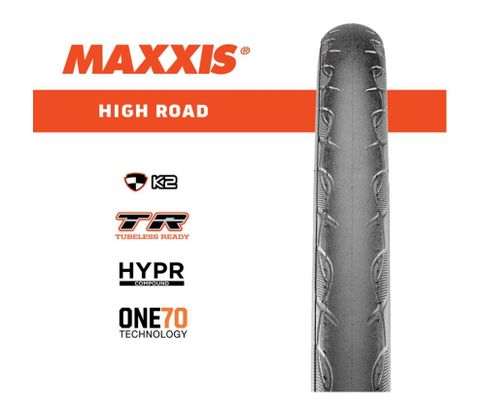  Vỏ xe đạp Road Maxxis High Road 700x25 HYPR TR K2 One70 170TPI 