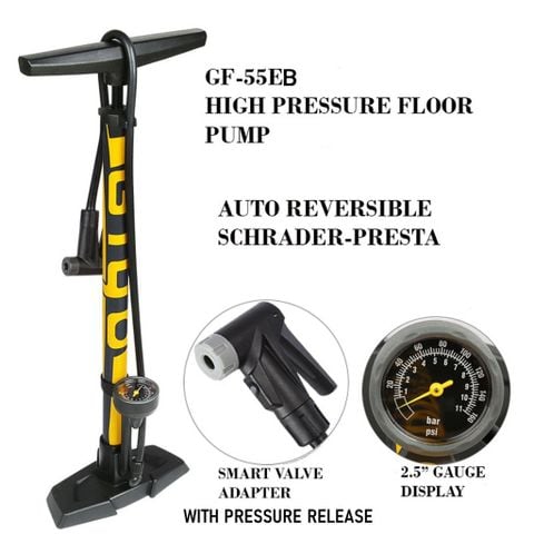  Bơm sàn xe đạp / Xe máy Giyo GF-55EB 160 PSI 