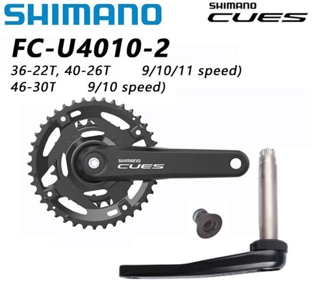 Giò dĩa xe đap Shimano Cues FC-U4020 36-22 / 40 -26 / 46-30T