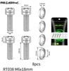 Bộ 4 ốc titan xe đạp gắn heo dầu M6x18 kèm long dền Risk RT038