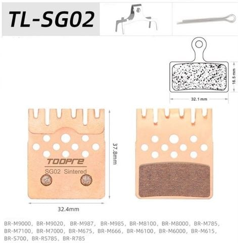  Bố thắng dĩa xe đạp metal tản niệt Toopre SG02 cho thắng Shimano M9000 / M9020 