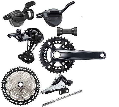  Bộ group xe đạp Shimano XT M8100 2x12 36-26 