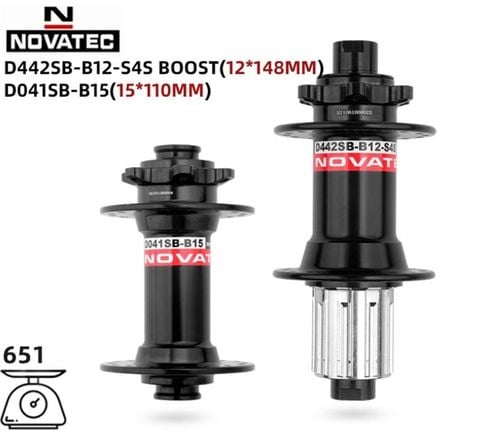  Bộ đùm xe đạp Novatec D041SB-D442SB 15x110 / 12x148 cối HG 32c 