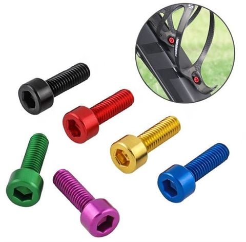  Bộ ốc nhôm gắn gọng bình nước xe đạp M5 x 15mm ( Cặp ) 