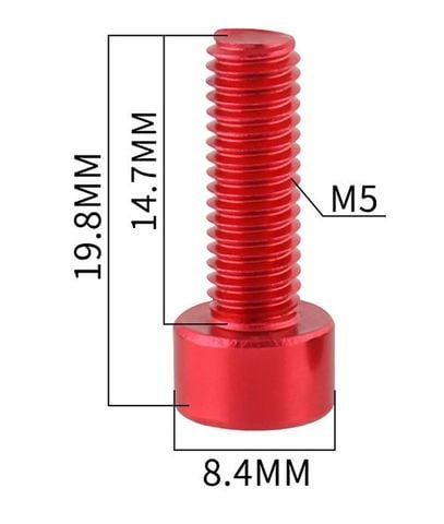 Bộ ốc nhôm gắn gọng bình nước xe đạp M5 x 15mm ( Cặp ) 